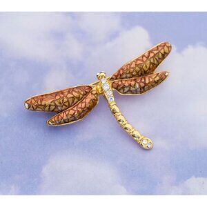Vintage Minimalist Dragonfly Brooch - S27